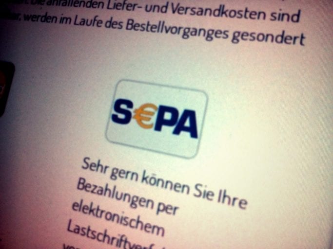 Jetzt per SEPA bezahlen